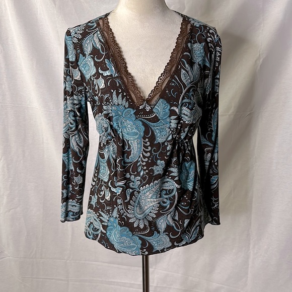 Dress Barn Tops - DRESS BARN-Paisley blouse-6015